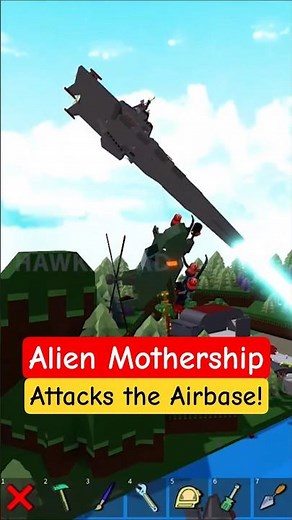 Roblox Build a Boat for Treasure Alien Spaceship destroy Jet Helicopter Plane Airbase #babft #roblox