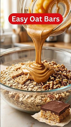 No Bake Peanut Butter Oat Bars | A Healthier Lunchbox Treat!