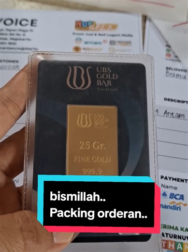 bismillah.. packing orderan.. Pusat Jual & Beli Emas Antam Mojokerto & Sekitarnya Ig : nupigold.antam.mojokerto Wa : 0812-1683-1612