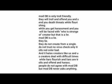 mod DB is not user or gamer friendly.