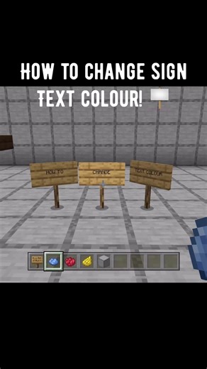 Changing the colour of sign text 🪧 #minecrafthacks #minecrafttutorial #fyp