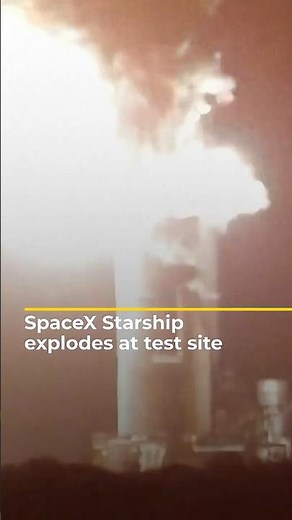 Video shows SpaceX Starship explode at test site | AJ#shorts