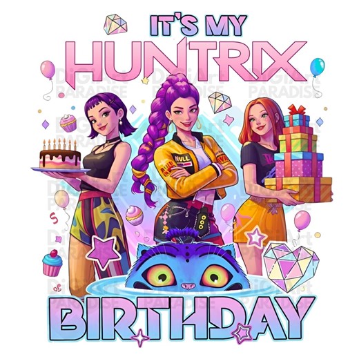 It's My Birthday KPOP Huntrix PNG, Huntrix Birthday Digital Download, Huntrix Mira Zoey Rumi Birthday Family Matching PNG, High Res Files - Etsy