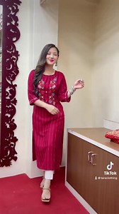 4.1K views · 109 reactions | Embroidery cotton silk kurtis maroon and blue Size:38,40,42,44,46 | Tara Clothing Collection | Facebook