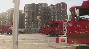 3-alarm fire leaves 2 injured at Detroit's Alden Towers apartment complex