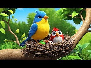 🐦 Bird Builds a Nest – 3D Animated Nursery Rhyme for Kids | Fun Animal Song