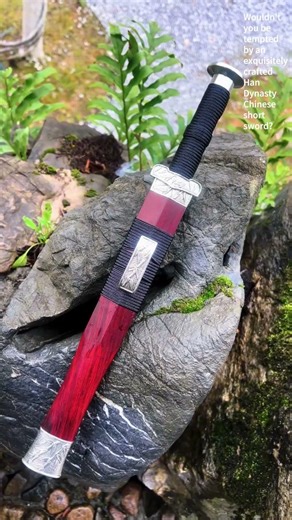 Who could resist this short sword embodying the red-and-black Chinese aesthetic?