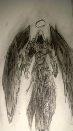 fallen angle sketch #anime #animesketch #drawing #nezukofanart #animedrawing #art #cuteartwork