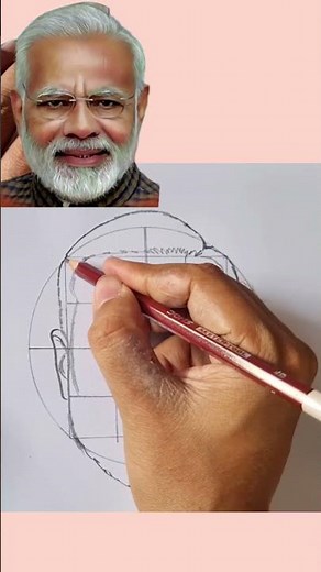 how to draw Narendra Modi Drawing