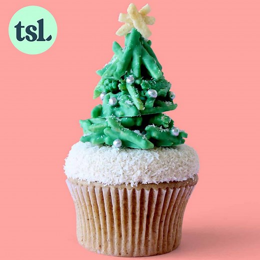 Gingerbread Cupcakes With Christmas Tree Decorations | The Scran Line