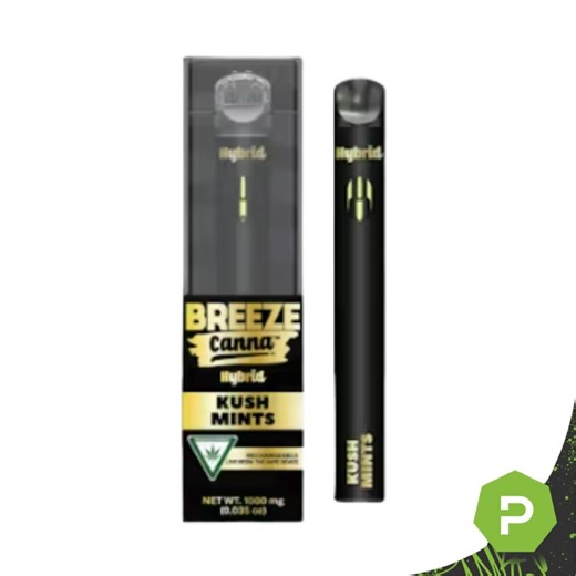 Breeze Canna 2g Live Resin Disposable Kush Mints Indica | Buy Recreational Decatur, IL | Mystic Greenz