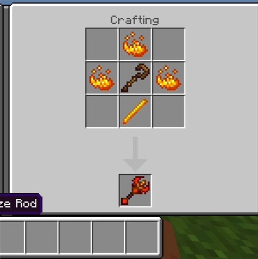 How To Create Fire Wand In Minecraft🔥 Without Any Mods? #minecraft #gaming #shorts