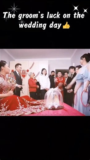The groom's luck on the wedding day👍