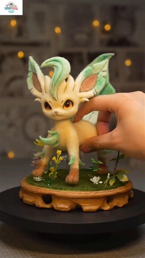 So Satisfying! Making a Tiny Leaf Fox from Wool 🍃🦊 | Needle Felting ASMR