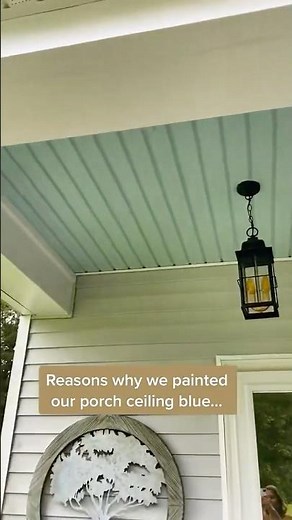Why We Chose Haint Blue for Our Front Porch Ceiling 🌿💙