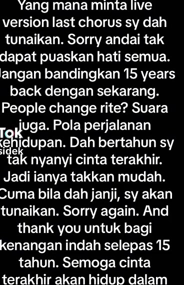Cinta Terakhir: Versi 15 Tahun Lalu - Aiman Penyanyi