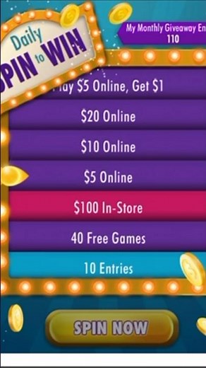 Daily Spin to Win- Michigan Lottery