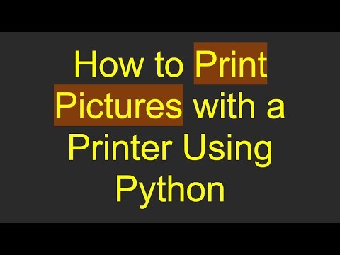 How to Print Pictures with a Printer Using Python