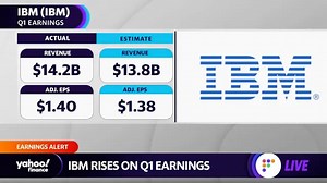 IBM stock rises on Q1 earnings beat