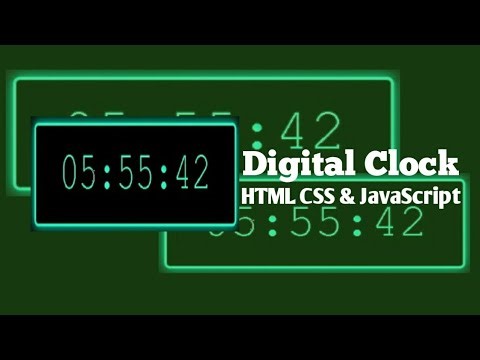 How To Make Digital Clock Using HTML Css and JavaScript