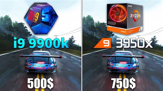 Ryzen 9 3950X vs Core i9 9900K test in 9 games