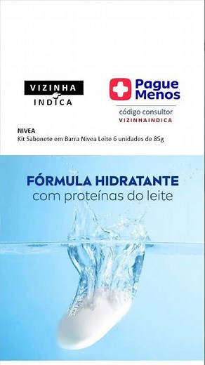 👉🏼 NIVEA Kit Sabonete em Barra Nivea Leite 6 unidades de 85g