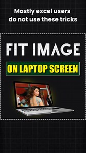 318K views · 3.8K reactions | Fit Image on laptop screen in excel #excel #exceltips #exceltricks #viralreels #viral #microsoftexcel #advancedexcel #explore #advancedexcenewfunction #msexcel #trendingreels | Ather Naqvi | Facebook