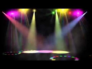 Swirling Colored Stage Spotlights Motion Background