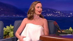 "I'd probably go for the balls." - Emily Blunt on how she'd use her Krav Maga skills in real life. #CONAN | Team Coco