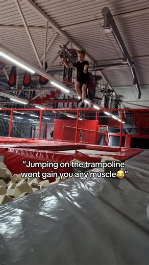 All gains made by flipping, I dont actually go to the gym at all #gym #fitness #trampoline #workout