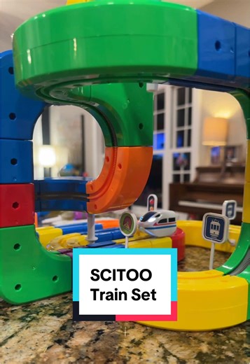 Your turn, real trains!! This gravity defying train set from @SCITOO USA is so cool! #toys #trainset #cooltoys #kidstoys #tiktokshopcreatorpicks