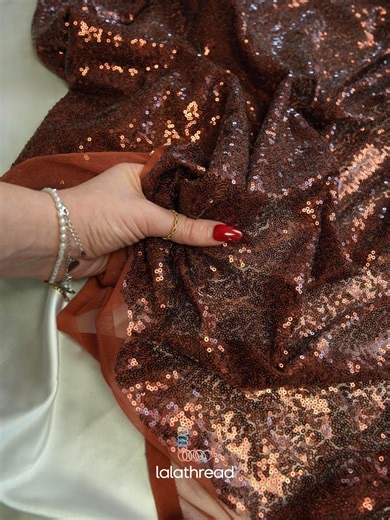 Shiny Brown Sequin Fabric by the Yard, 3mm Iridescent Sequins on Stretch Mesh, Sparkly Brown Glitz Sequin Fabric for Party Dresses & Gowns - Etsy