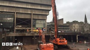 Birmingham Central Library: Demolition work begins