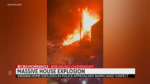 5.2K views · 83 reactions | Cell phone video captured the moment an Arlington, Virginia house exploded, sending debris — including its roof and walls — into the sky. It happened as police were approaching to execute a search warrant at the home. https://cbsn.ws/3Tbnk0a | CBS Mornings | Facebook