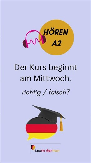 #22 A2 Hören üben | Practice Listening Skills in German A2 | Learn German | Goethe Zertifikat A2