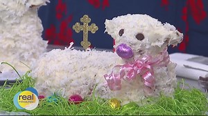 Baking Easter lamb cake