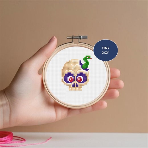 Skull Cross Stitch Pattern PDF - Instant Download - Etsy