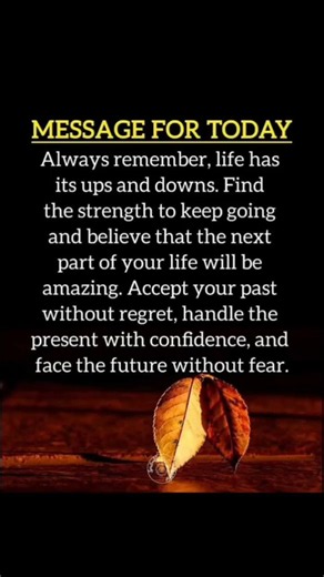 MESSAGE FOR TODAY: "Face Your Future Without Fear" 🍂✨ (Listen To This) #fearlessliving #takecourage