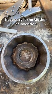 before the 1980’s this was probably very normal. mechanics and welders know this is what you do if you don’t feel like spending thousands on a custom socket. #welding #bluecollar #heavyequipment #metalwork #shoplife | Dominic Nguyen