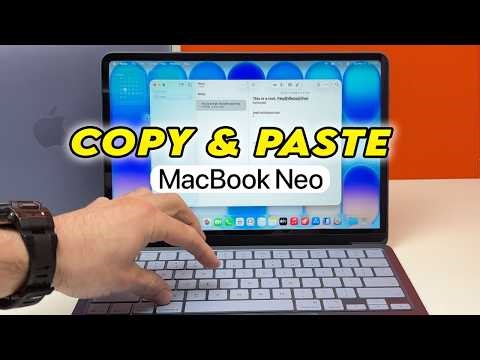 MacBook Neo : How to Copy & Paste Text