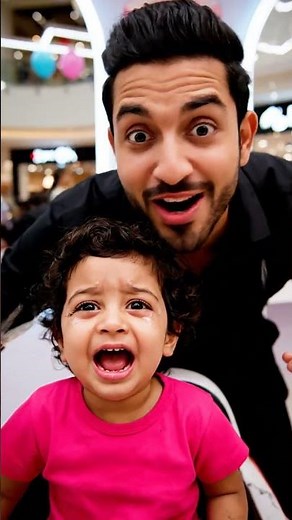 Baby Crying in Mall Salon But Barber Starts Singing 🎶😂
