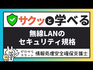 #39 [Quick study for support staff measures] Security standards for wireless LANs