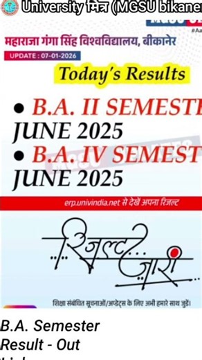 following results declared today