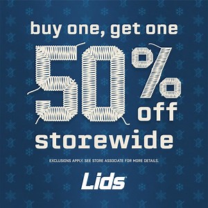 7.7K views · 140 reactions | Shop the best in-store holiday deals at Lids!  Buy one, Get one 50% off storewide Get 30% off MLB Jerseys | Lids | Facebook