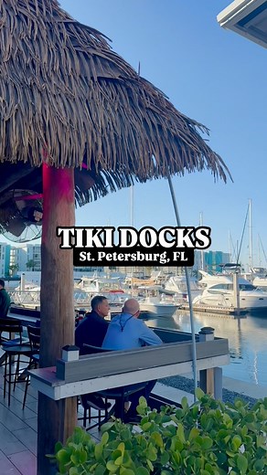 Kickback along the water in St. Petersburg, Florida at Tiki Docks! Tiki Docks is a fun and tropical restaurant that offers many island favorites like tacos, burgers, steak skewers, lobster rolls, and more to go along with delicious tiki and boat drinks! Next time you’re looking for great food, great drinks, and tropical vibes, check out Tiki Docks in St. Pete! 😎🌴🌺 #tikidocks #stpete #stpetersburg #tampabay #tropical #tikibar #islandstyle #tampabayeats #thingstodointampabay | Things To Do Flor