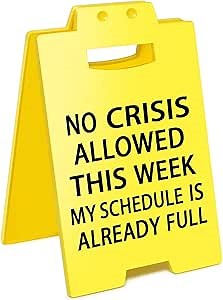 Smilelife Employee Appreciation Gifts Funny Office Cubicle Decor No Crisis Allowed This Week Desk Sign Team Office Gag Gifts for Coworker Teammate Employee Boss Manager