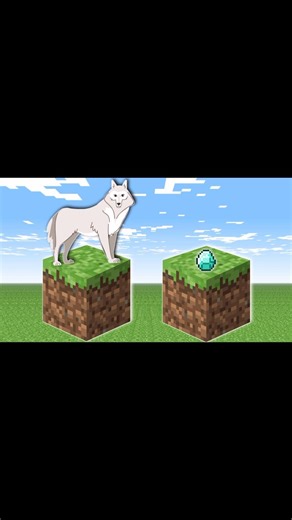 White Wolf vs Diamond 💎 In Minecraft | #shorts #minecraft