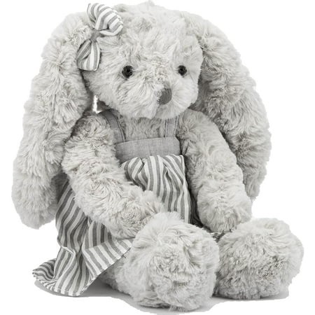Easter Bunny Stuffed Animal, Stuffed Bunny Rabbit Plush, Stuffed Animals for Girls, 12'' (Grey) - Walmart.ca