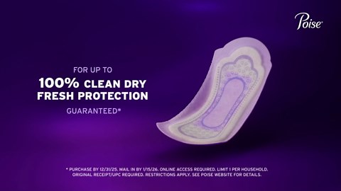 Poise Incontinence & Postpartum Pads for Bladder Leaks, 5 Drop Maximum Absorbency, Regular Length, 96 Count, Packaging May Vary