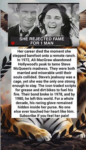 Her career died the moment she stepped barefoot onto a remote ranch. In 1972, Ali MacGraw